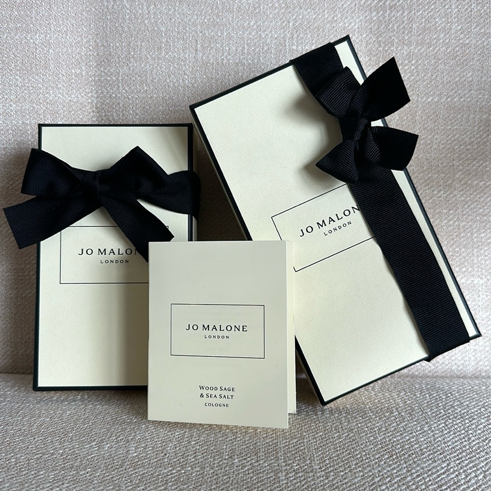 Jo Malone London GIFT BOXES Black Bow Ribbon Empty Gifting Packaging & sample